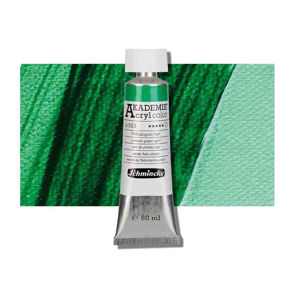 SCHMINCKE  AKADEMIE ACRYLIC COLOUR  60ML phthalo green light