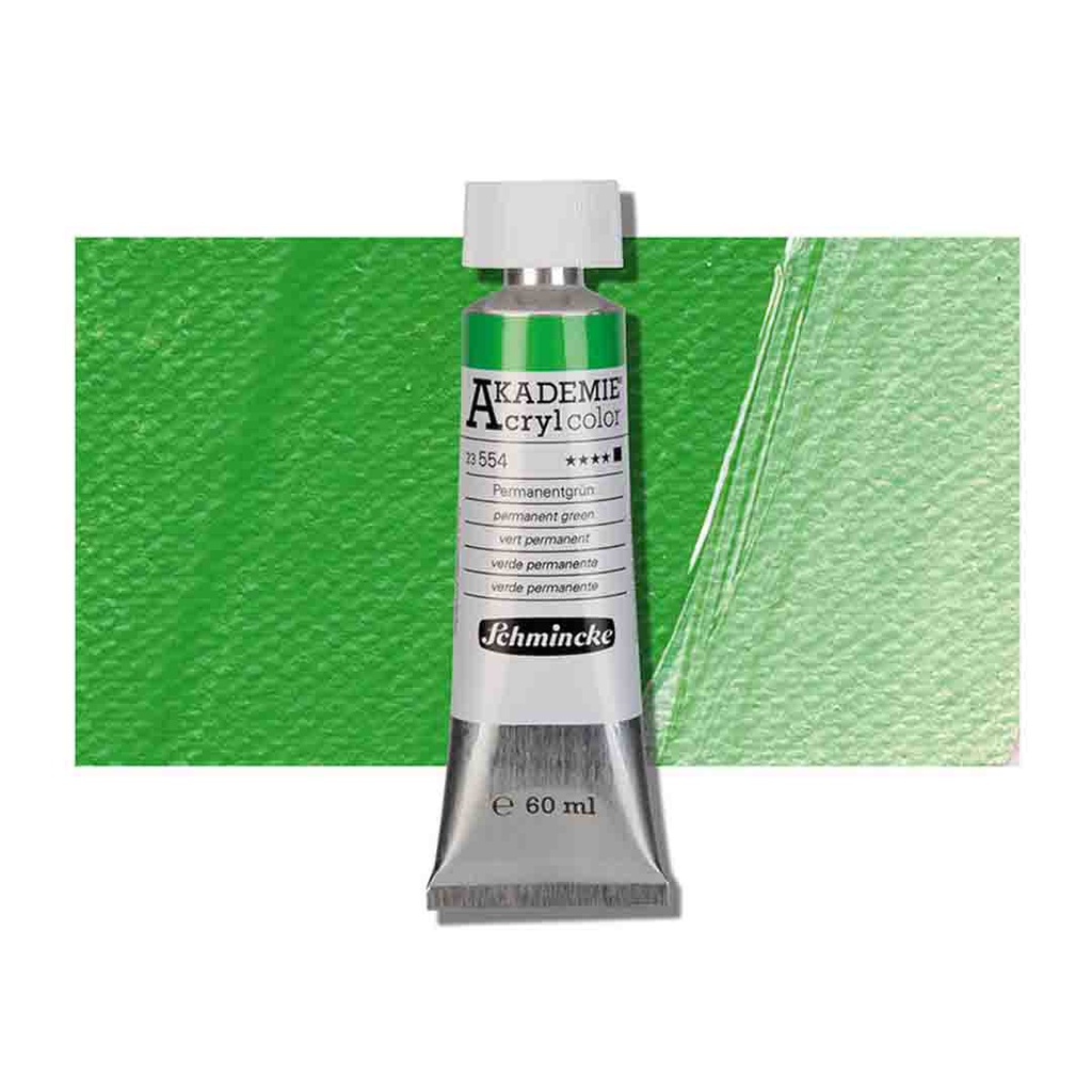SCHMINCKE  AKADEMIE ACRYLIC COLOUR  60ML permanent green