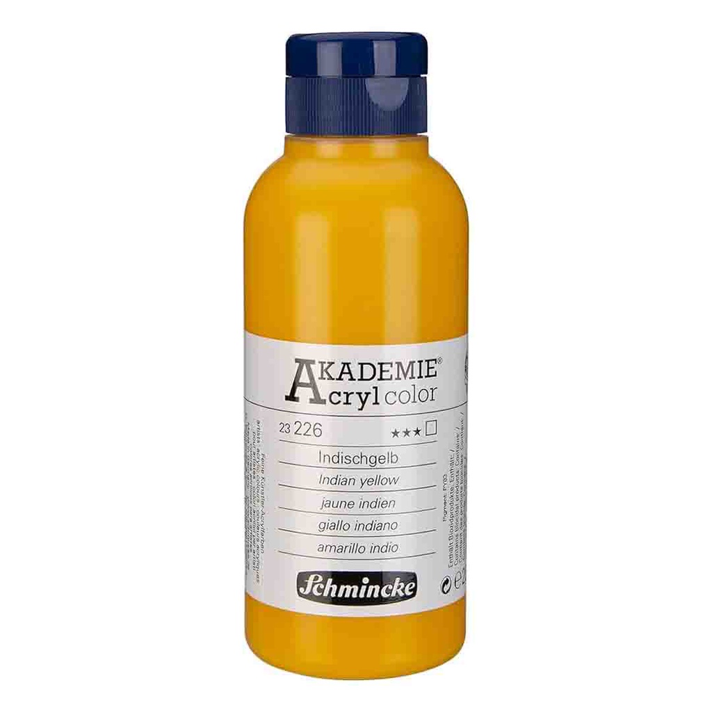 SCHMINCKE  AKADEMIE ACRYLIC COLOUR  250ML Indian yellow