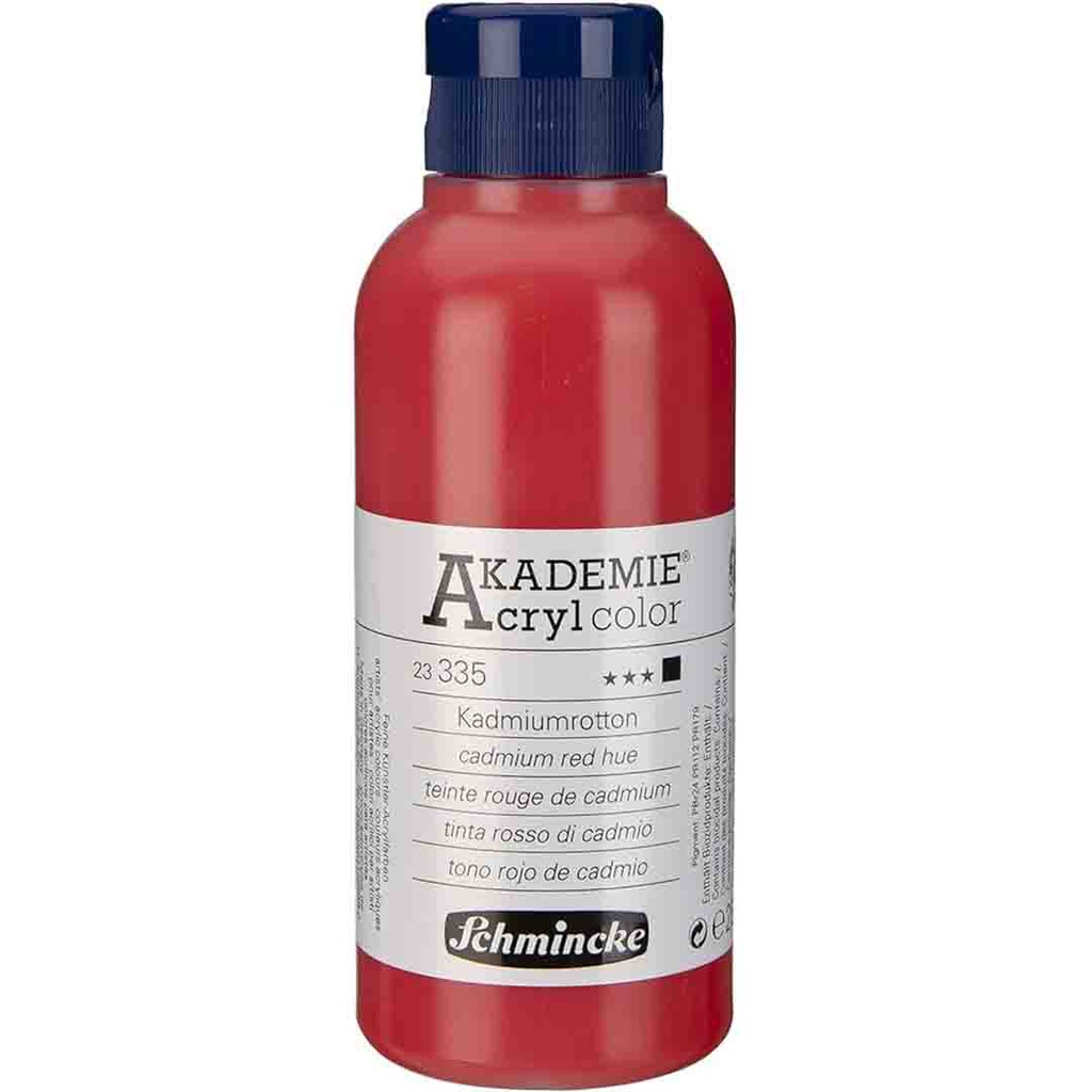 SCHMINCKE  AKADEMIE ACRYLIC COLOUR  250ML cadmium red hue