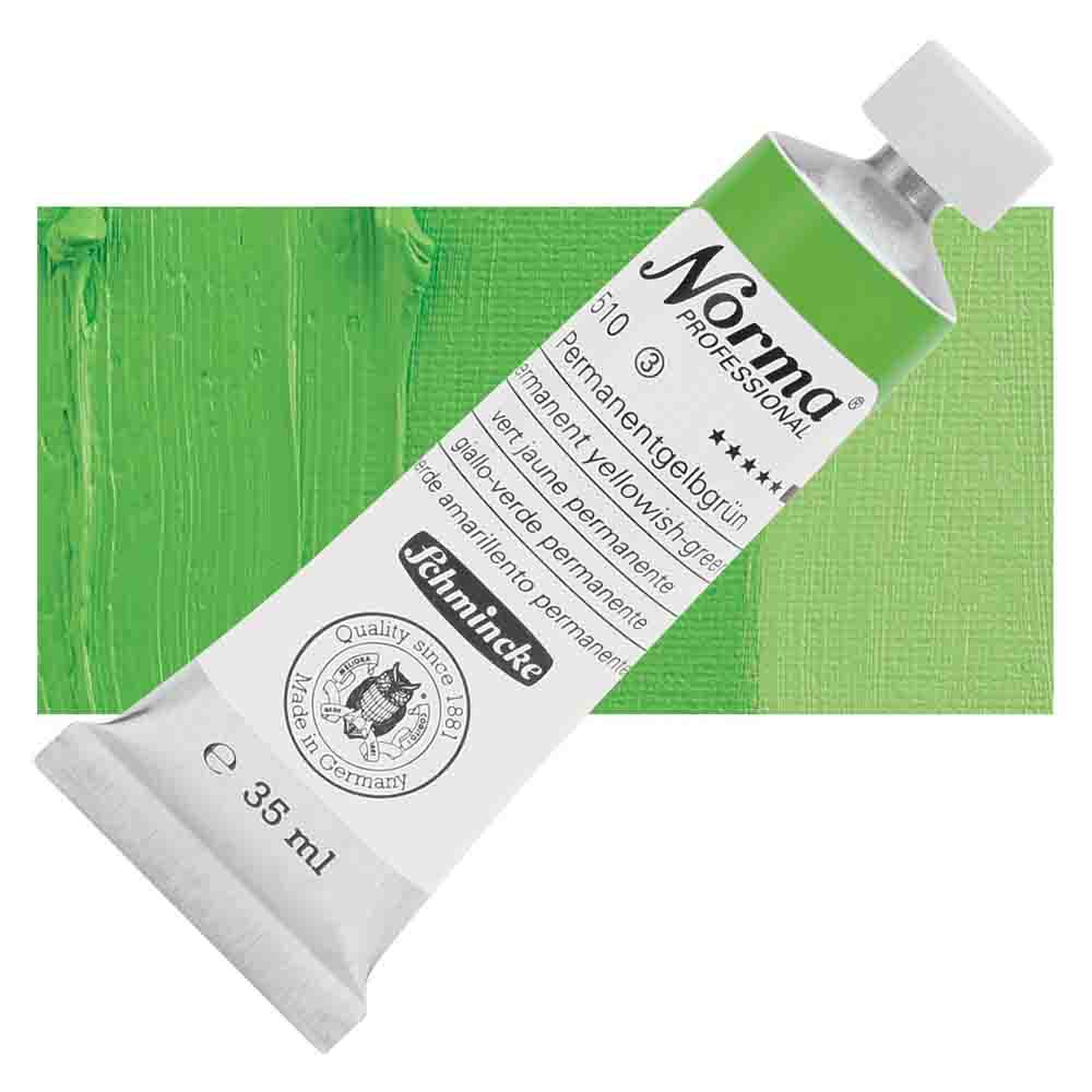 SCHMINCKE  Norma Proffessional OIL COLOUR 35ML permanent yellowish green