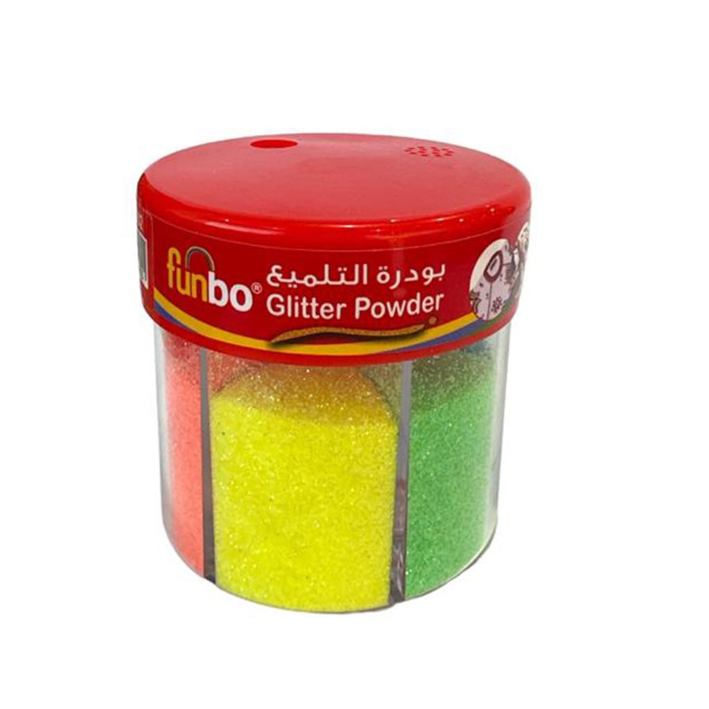 بودرة التلميع للاعمال الفنية 6 لون فسفوري  FUNBO