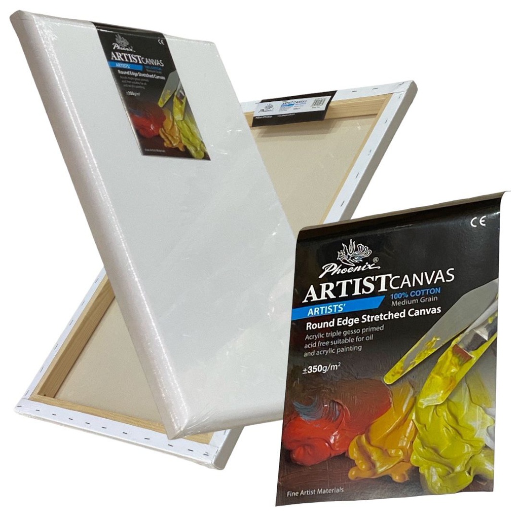 لوحة رسم كانفس حافة جانب دائرية من فونيكس 350 جرام 100% قطن مقاس 50×70 سم