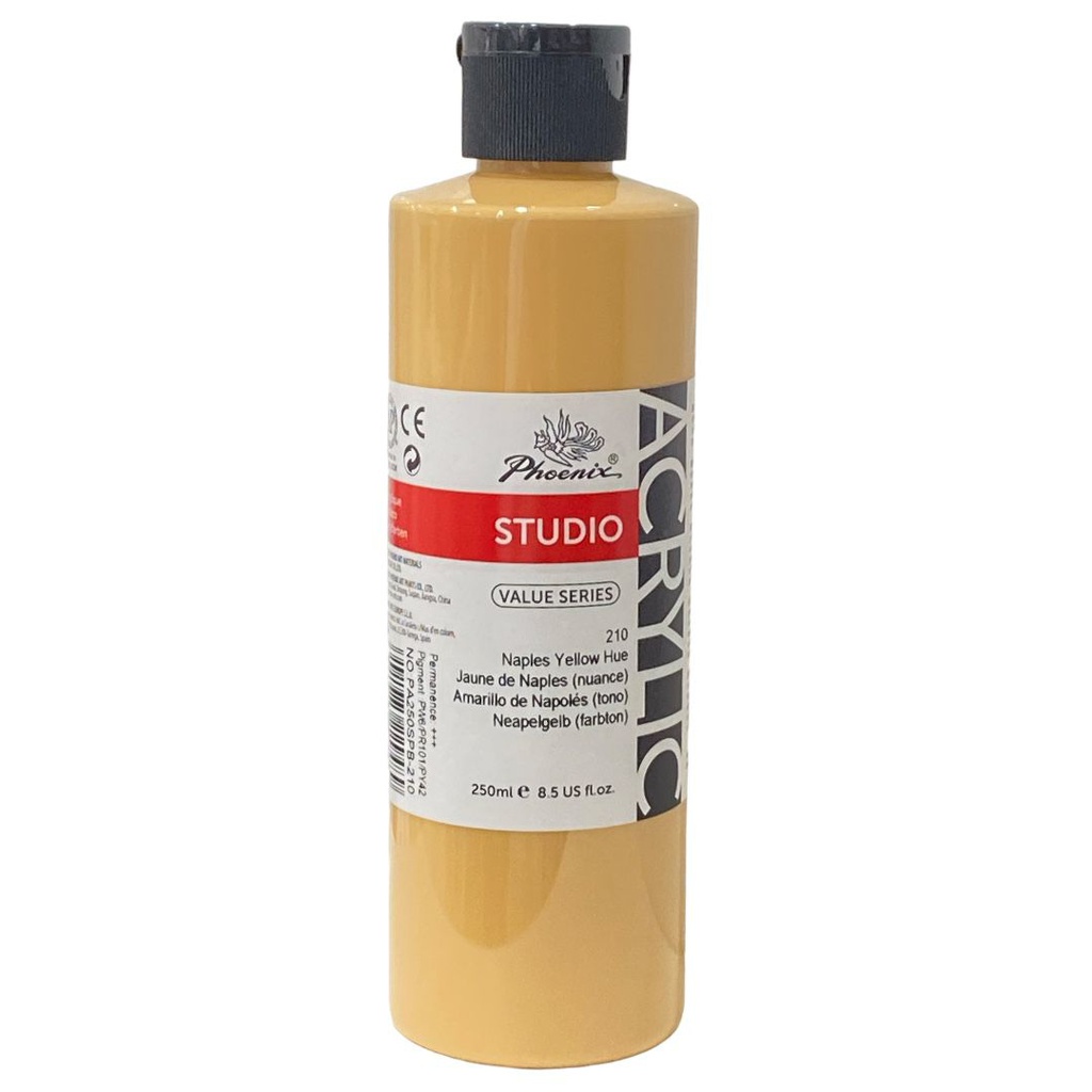 PHOENIX Acrylic Color Value Series 250ML Bottle Naples Yellow 210