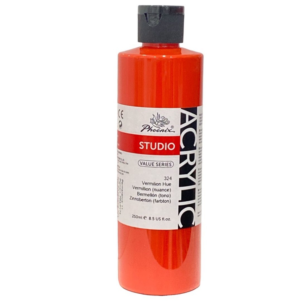 PHOENIX Acrylic Color Value Series 250ML Bottle Vermilion Hue 324
