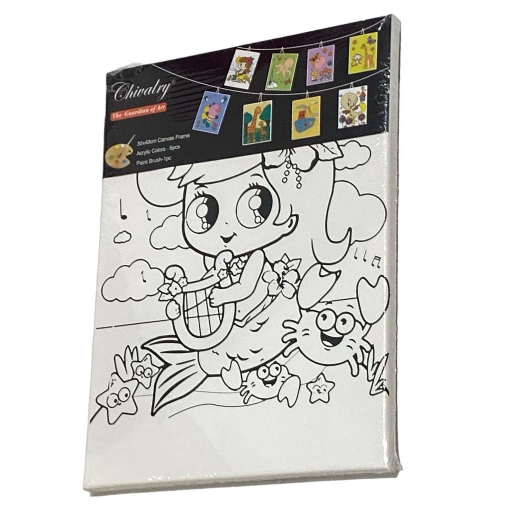 لوحة رسم كانفس تلوين للاطفال رسومات مختلفة 30*40