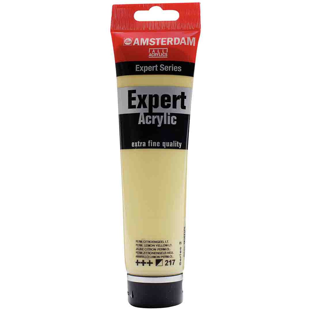 الوان اكريلك الخبراء ماركة امستردام اكسبرت الهولندية عالية الجودة والمعان والتماسك للمحترفين 150 مل Permanent Lemon Yellow Light