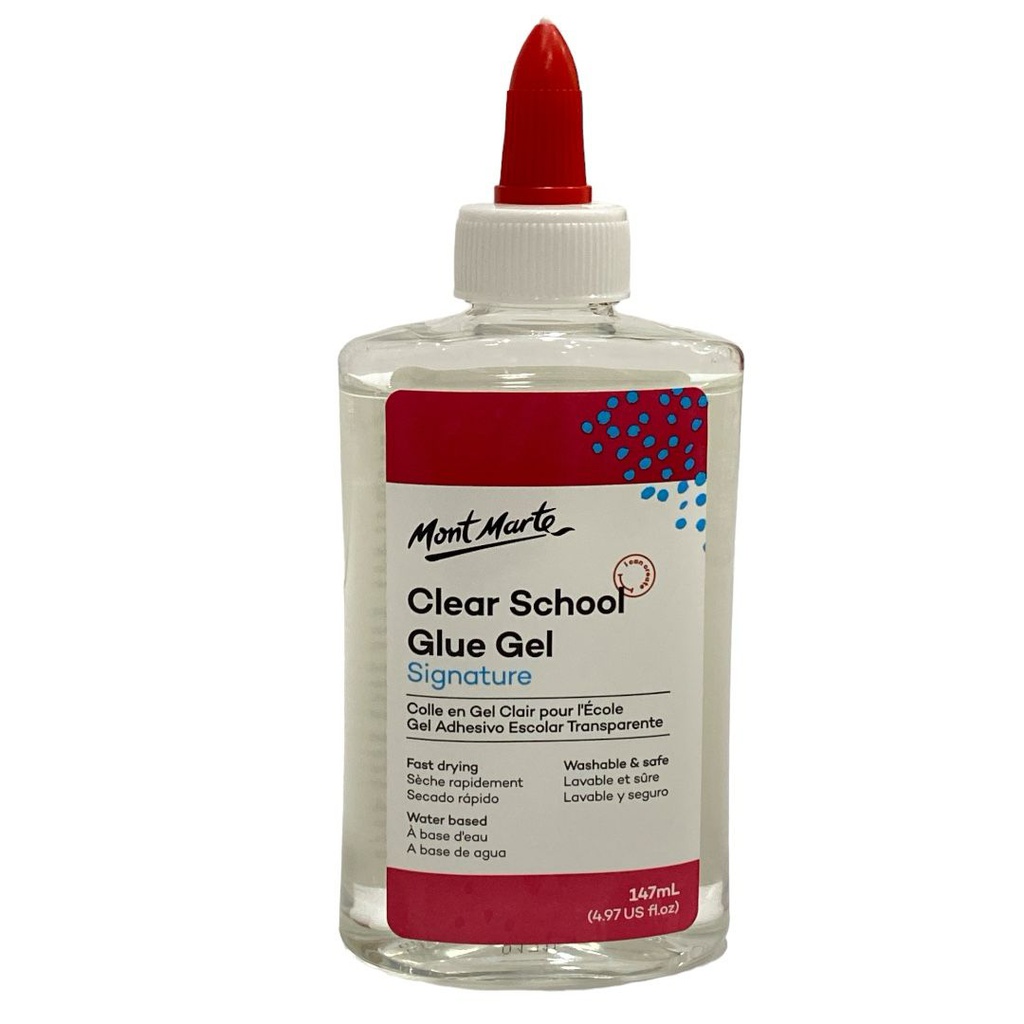 Mont Marte Clear School Glue 147ml Washable