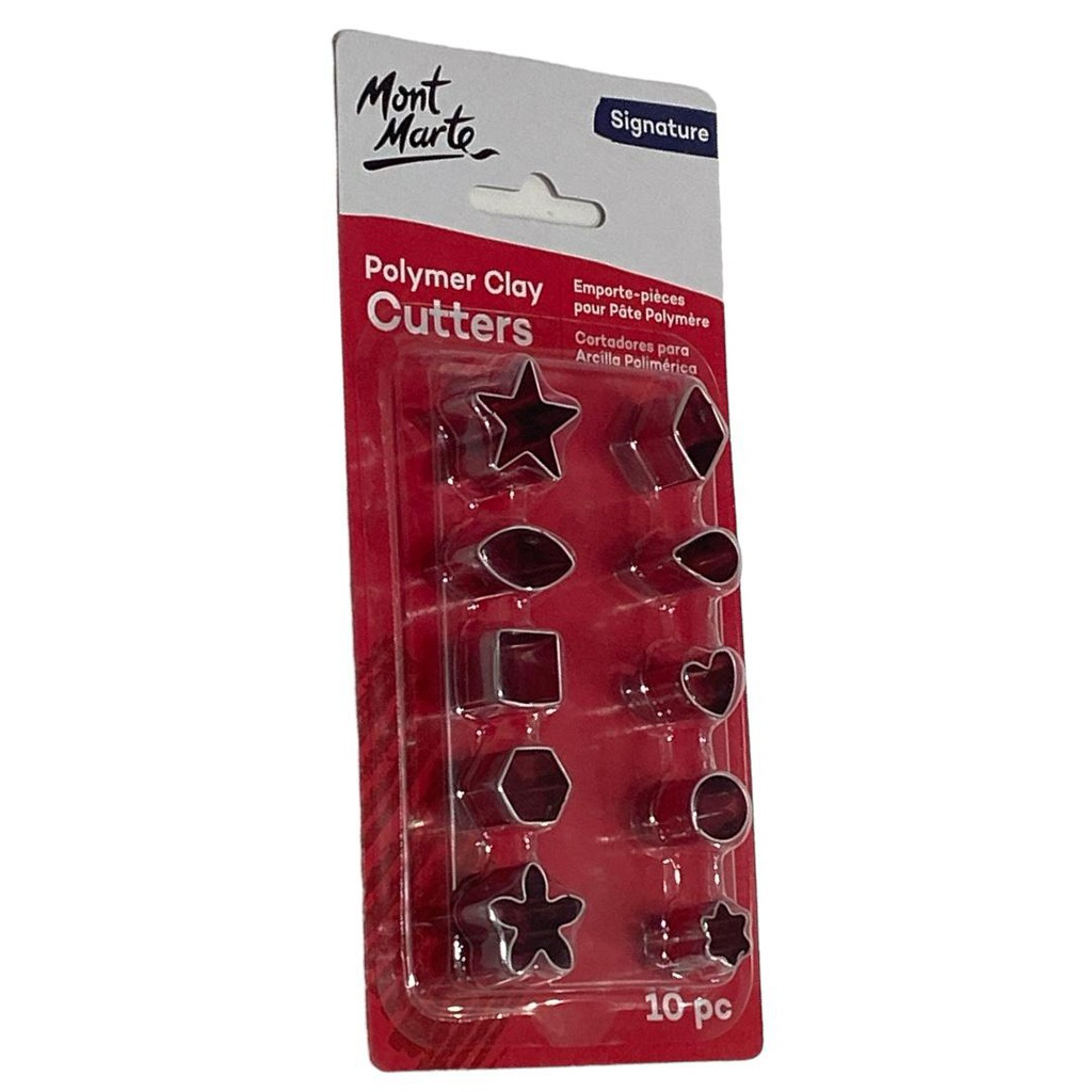 Mont Marte Polymer Clay Mini Cutter Set 10pc