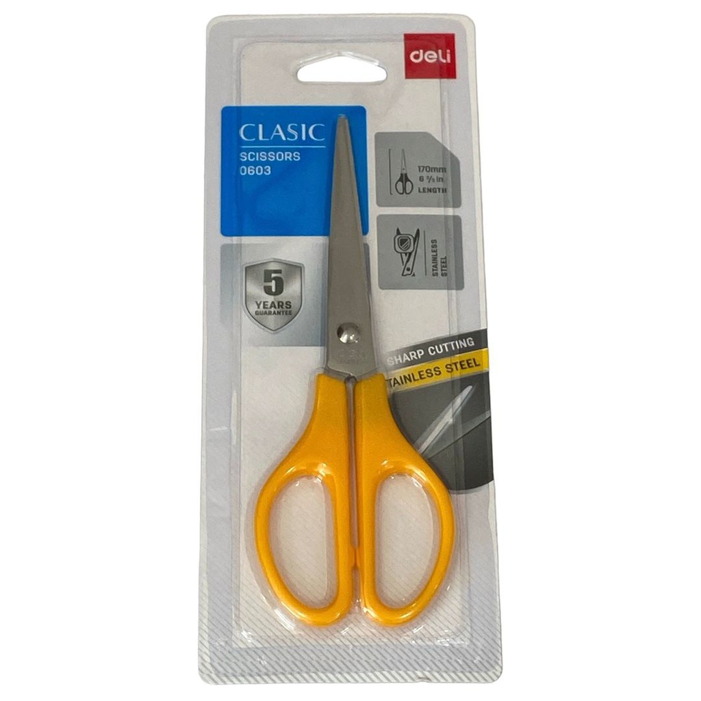 مقص ديلي اصفر 170 مم DELI