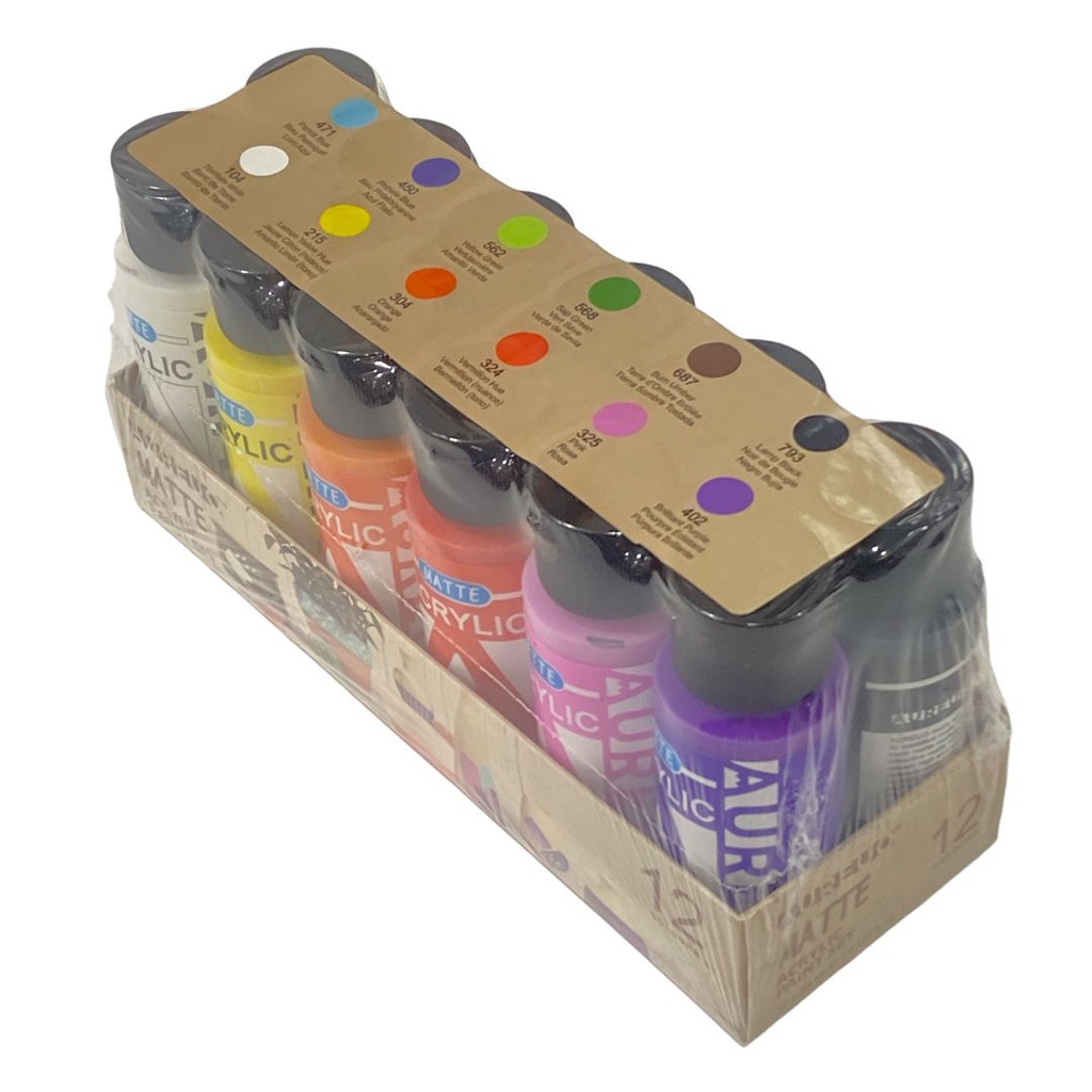 MATTE ACRYLIC PAINT SET 12 X 59 ML