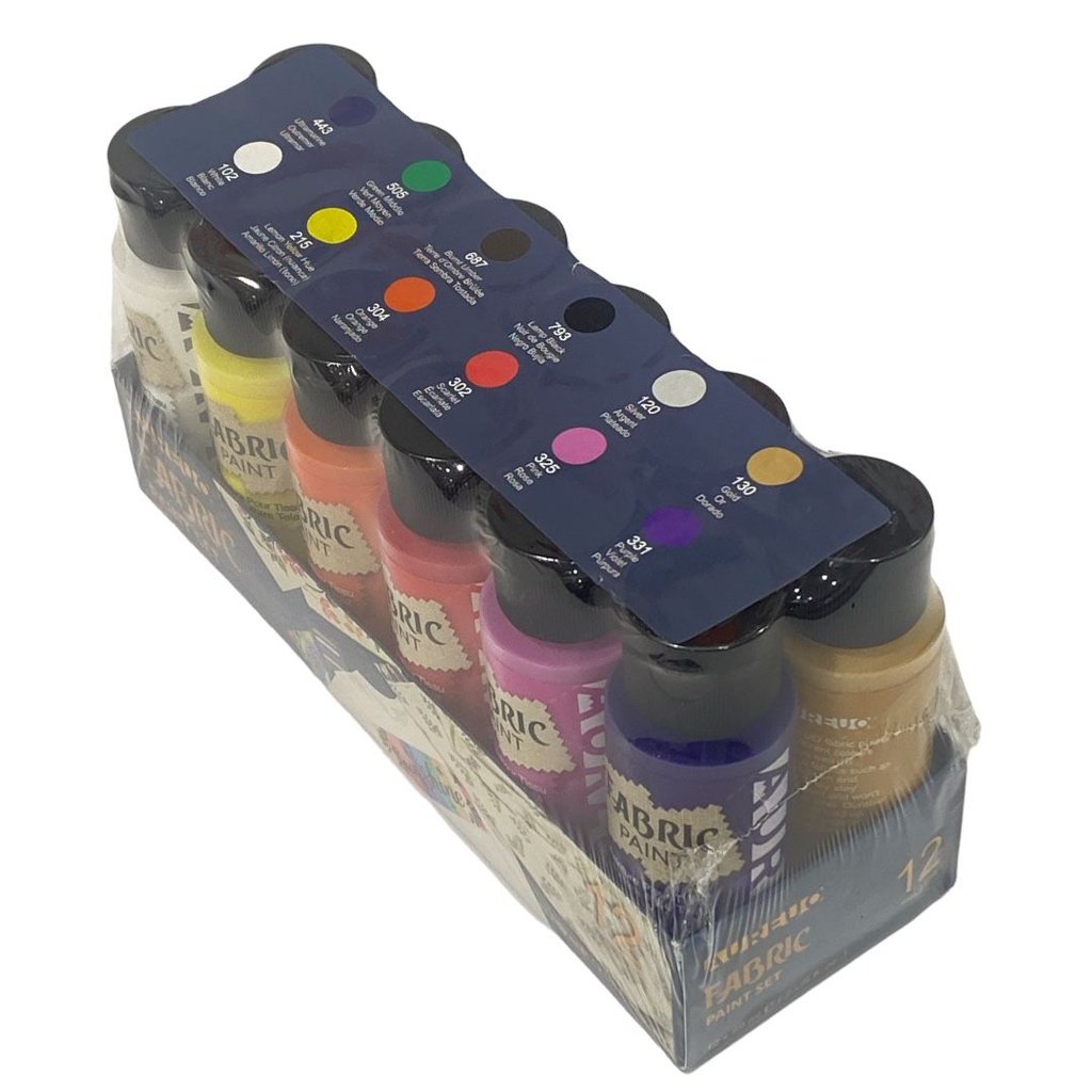 FABRIC PAINT SET 12 X 59 ML