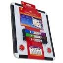 سبورة بيضاء مغناطيس + اقلام A4