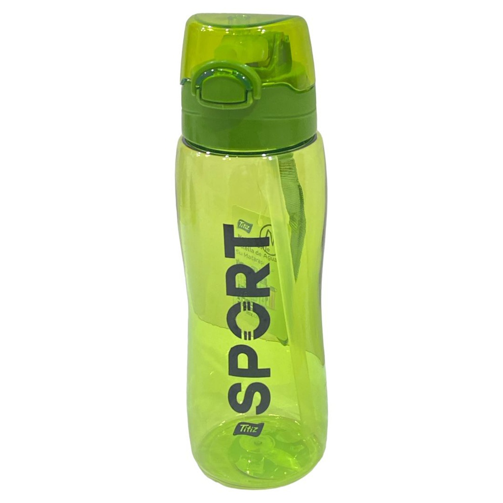 زمزمية تيتيز بلاستك شفاف 750 مل اخضر