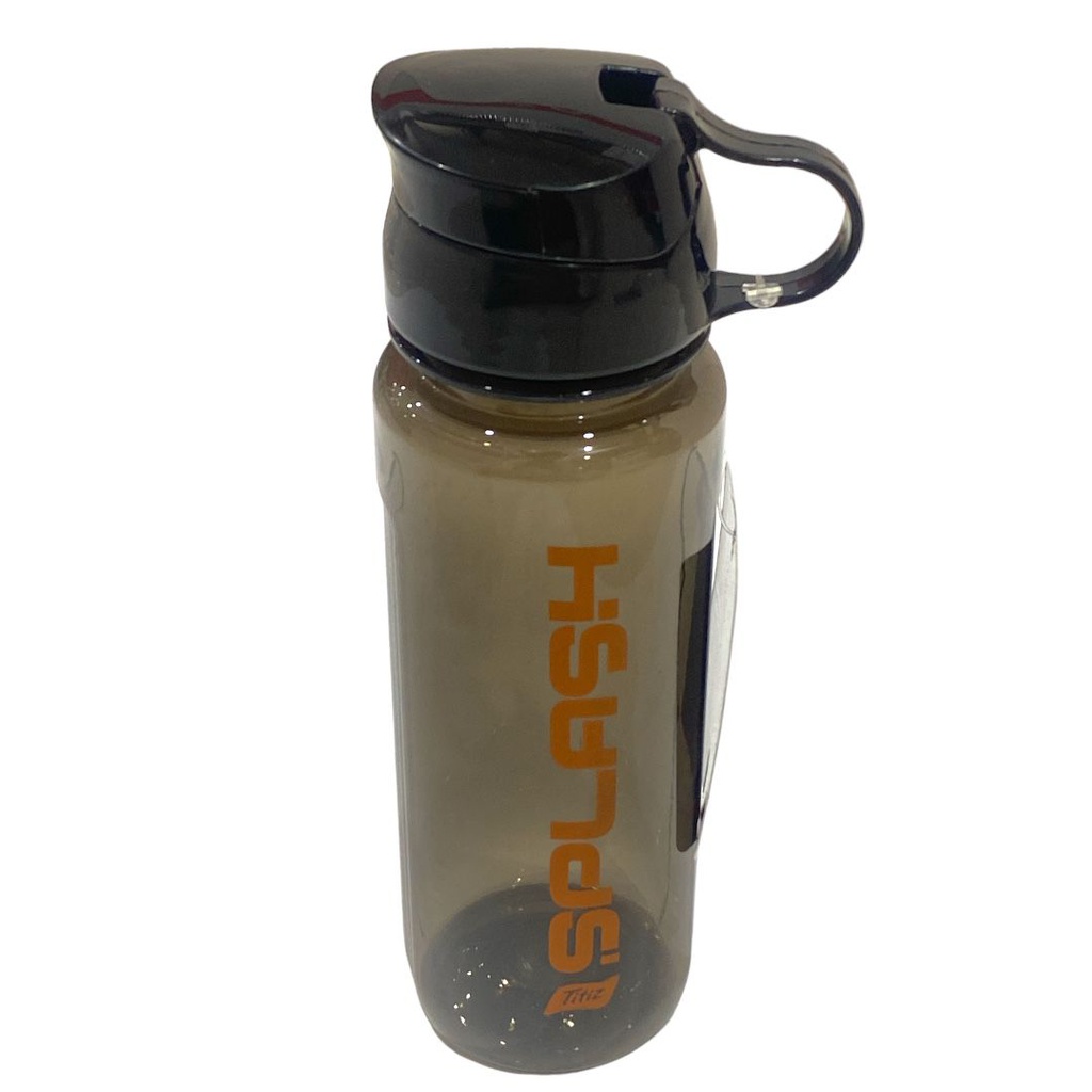 زمزمية تيتيز بلاستك شفاف 500 مل اسود