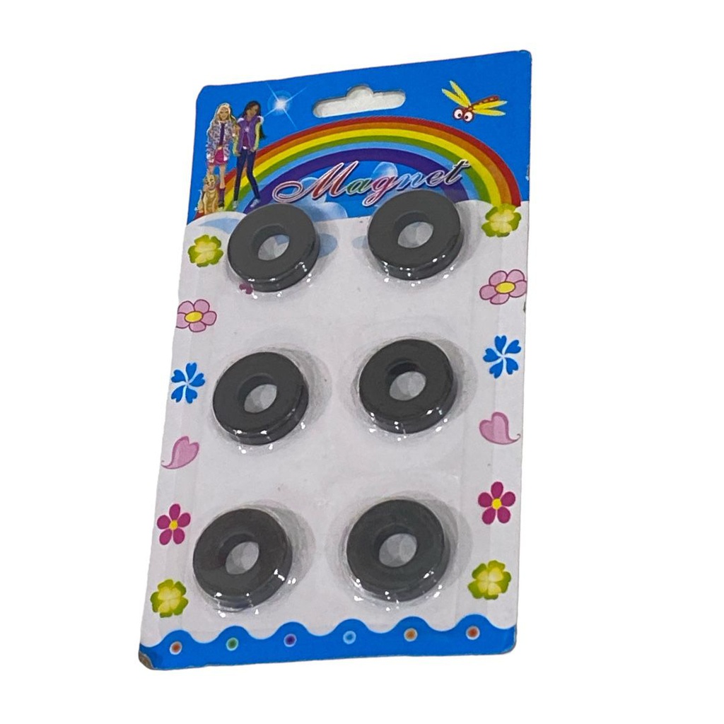 مغناطيس دائري اسود 6 حبة