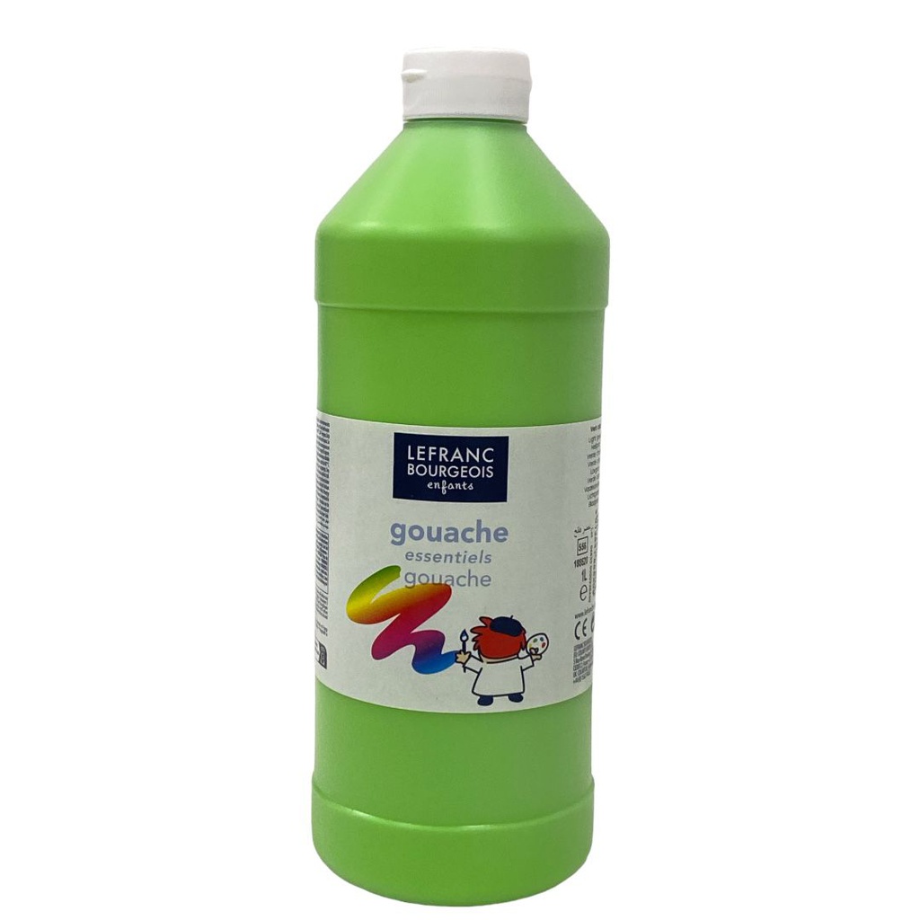 Lefranc &amp; Bourgeois education gouache liquide 1 liter bottle LIGHT GREEN