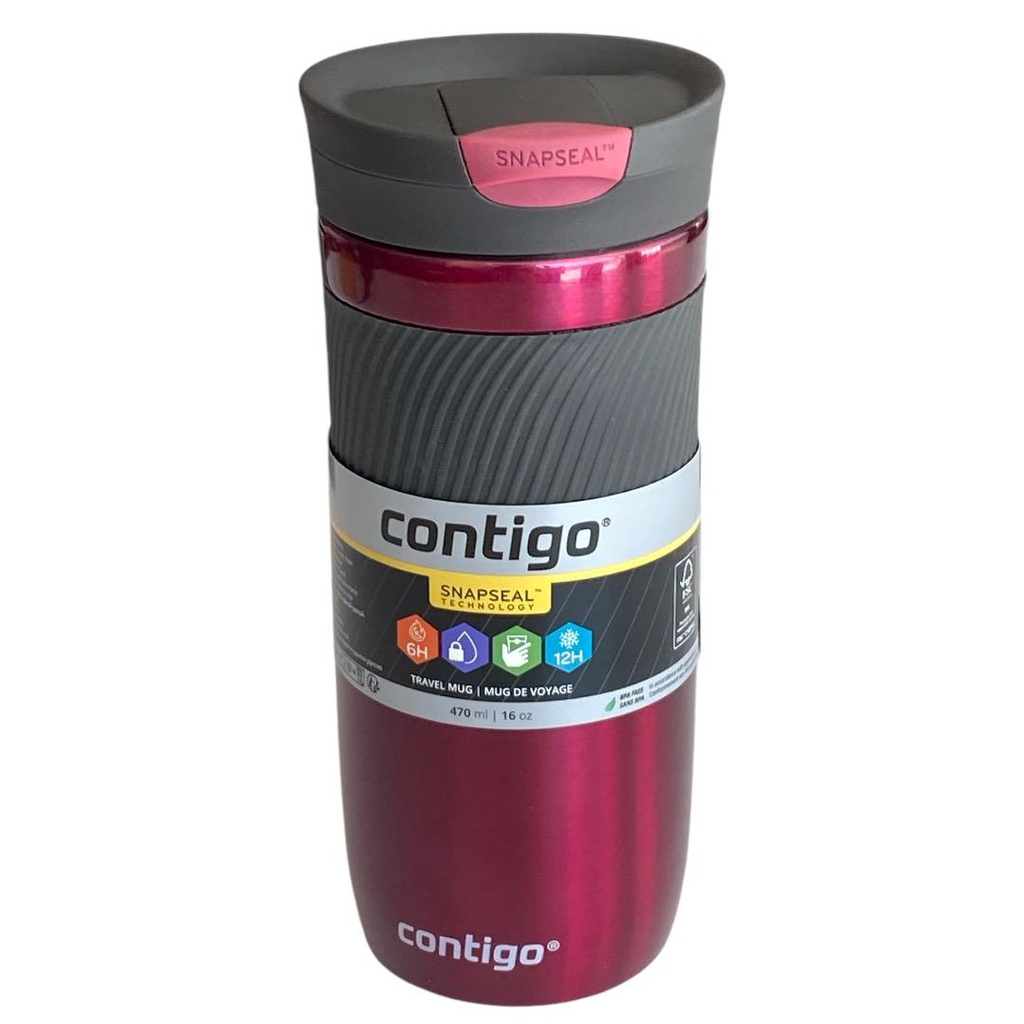 كونتيجو كوب ستانلس470 مل عنابي لامع Contigo