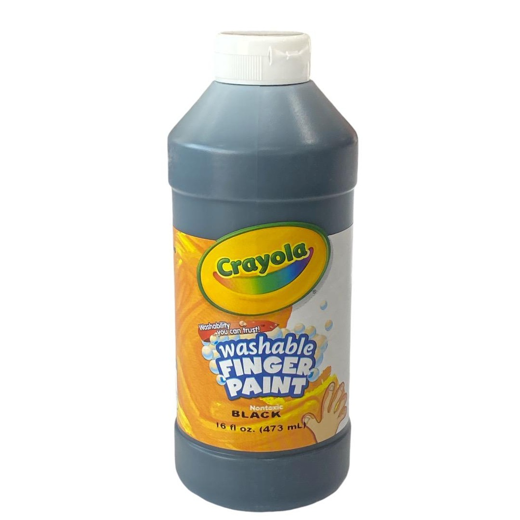 الوان اصابع قابل للغسل اسود من كرايولا 473 ملي