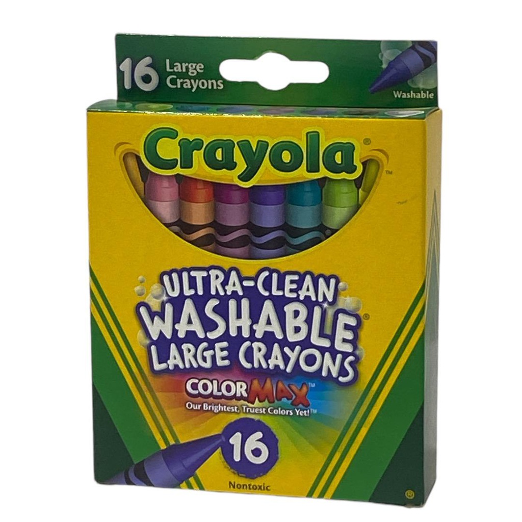 الوان شمعية قابل للغسل 16 لون من كرايولا