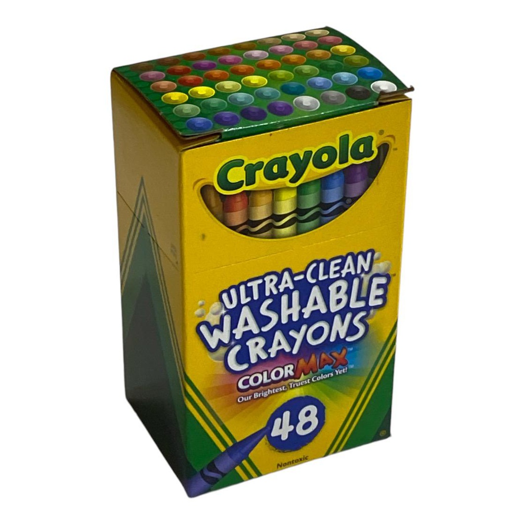 الوان شمعية قابل للغسل 48 لون من كرايولا