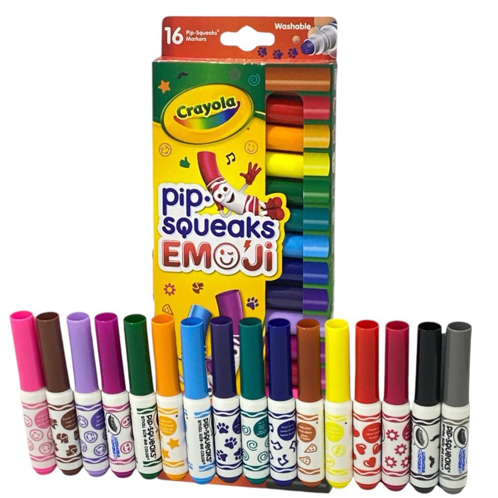 طوابع رموز تعبيرية قابلة للغسل 16 قطعة من كرايولا