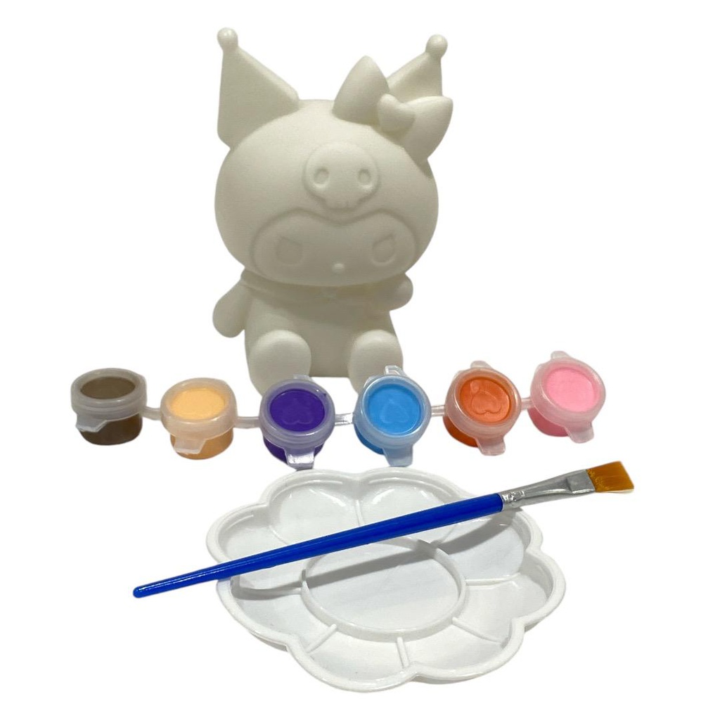 مجسمات اشكال تلوين  + الوان + فرشة