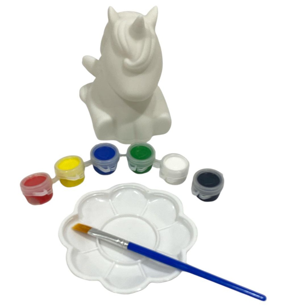 مجسمات اشكال تلوين  + الوان + فرشة