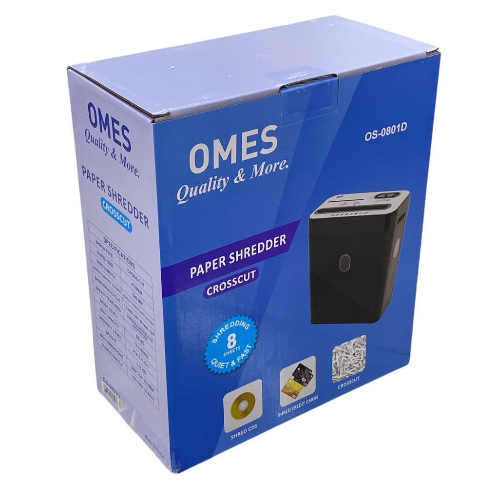 فرامة ورق تقطيع  سعة 8 ورقة 12 لتر أوميس OMES