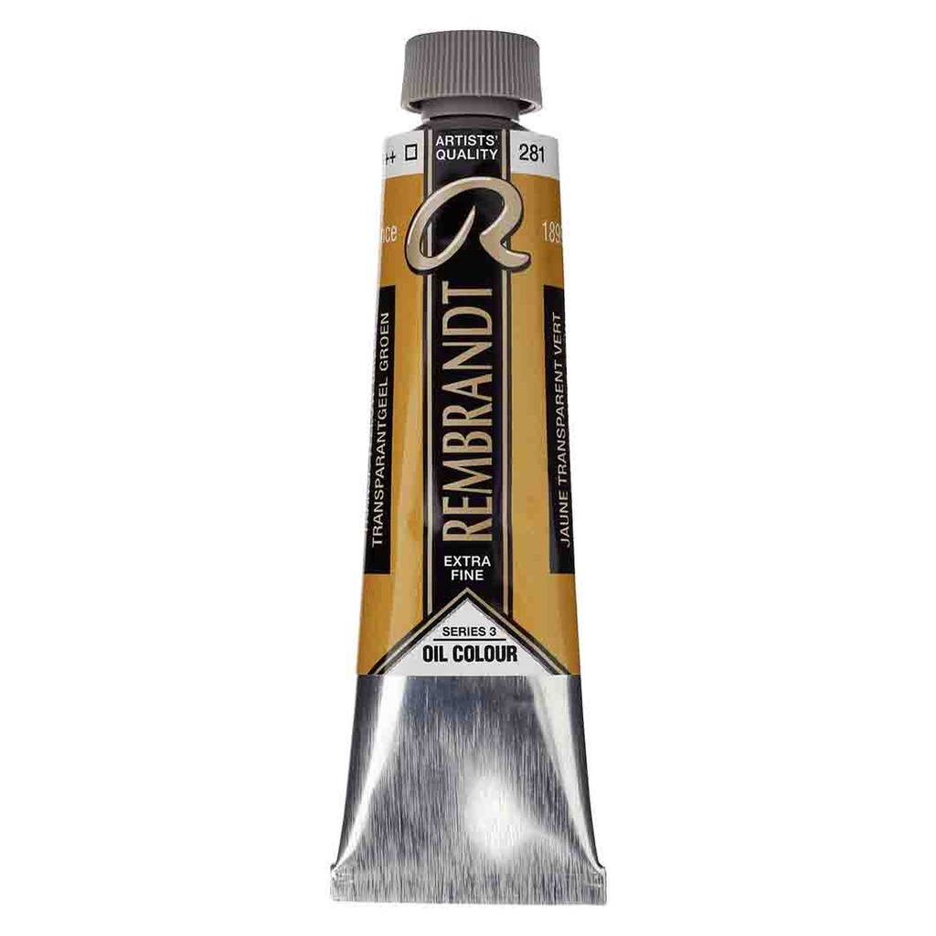 Rembrandt oil colour 40ML TRANSP.YLW GREEN
