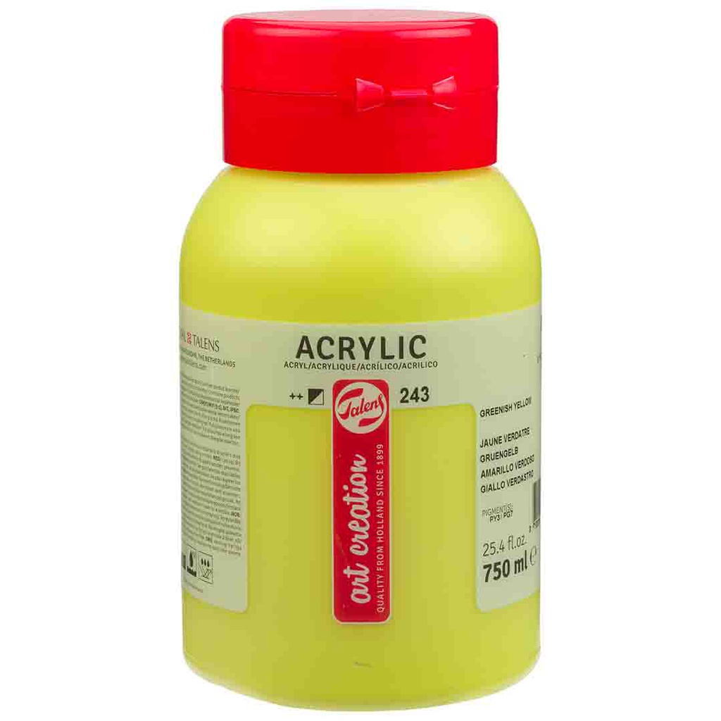 Art Creation acrylic color 750ML GREENISH YLW