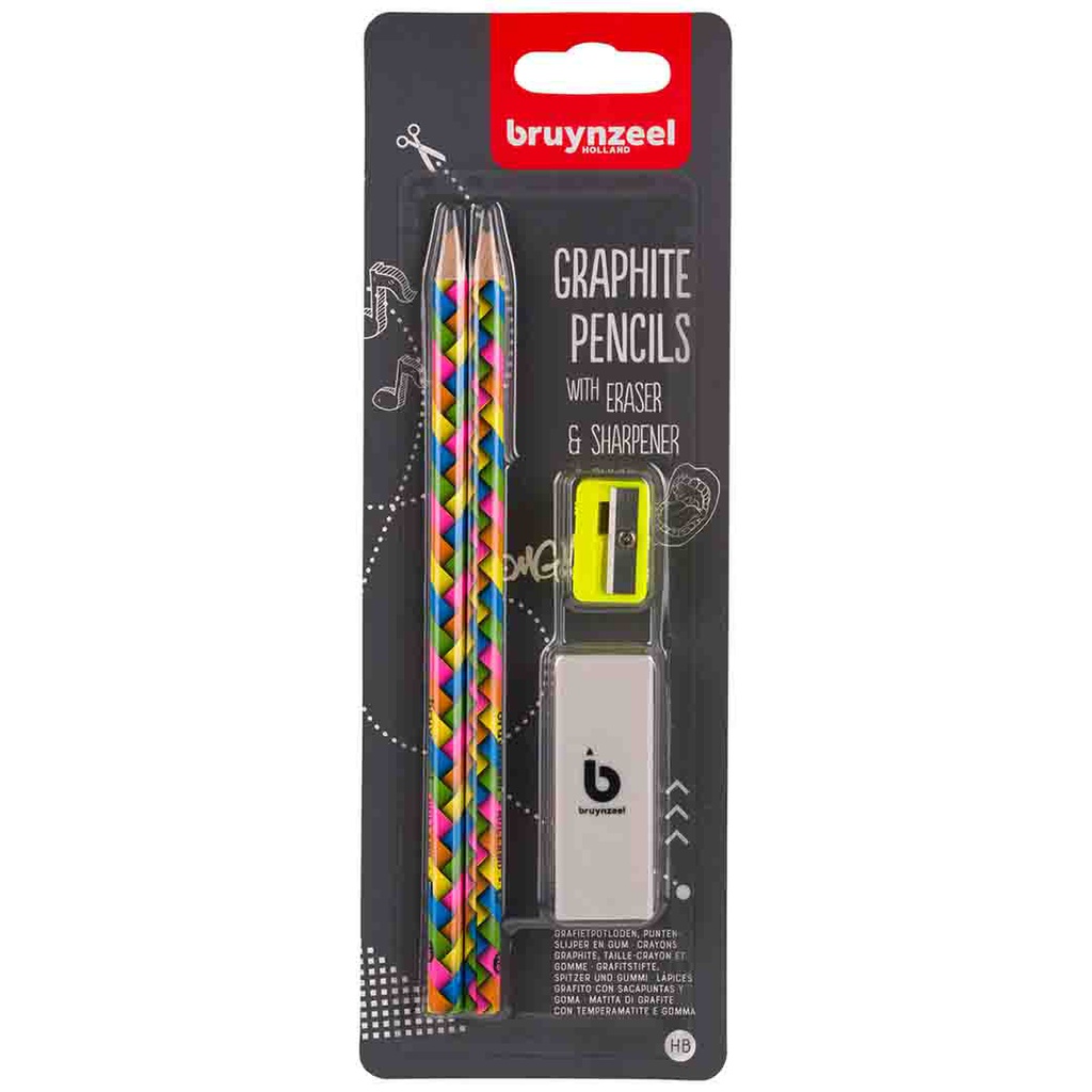 Bruynzeel  GRAPH.P.SHARP/ERASER 4 CF