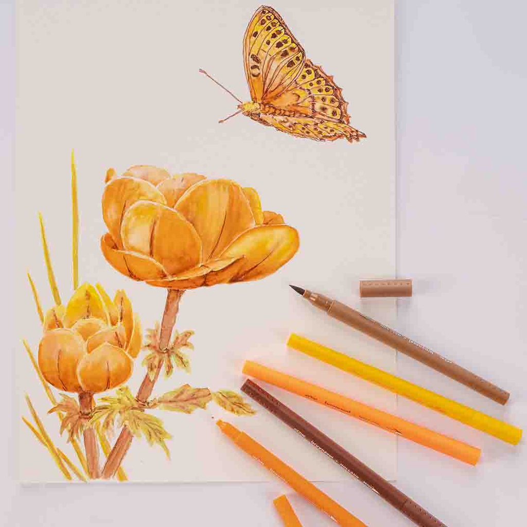 Bruynzeel FINELINER BRUSHPEN SET 48