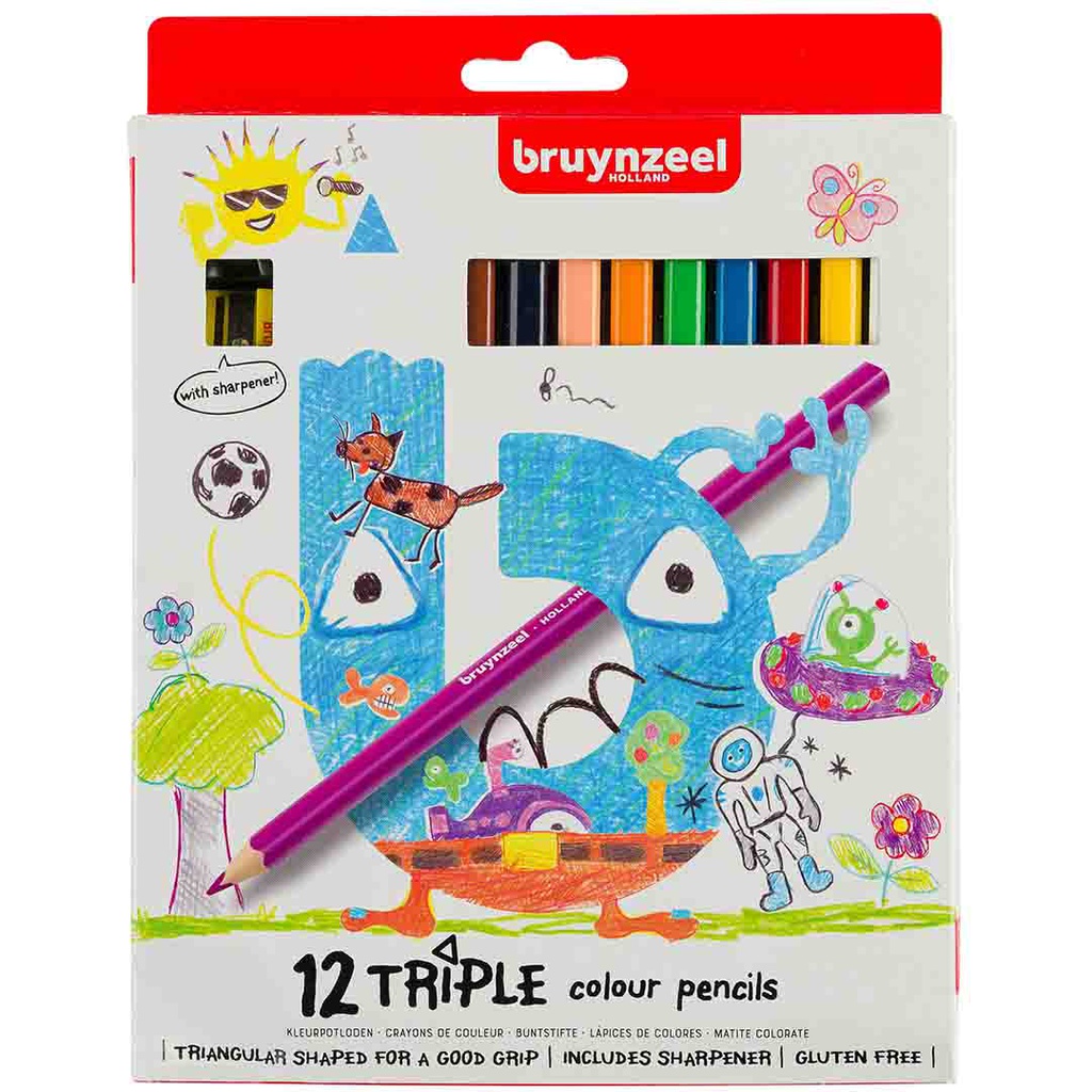 Bruynzeel Colour Pencil TRIPLE SET 12