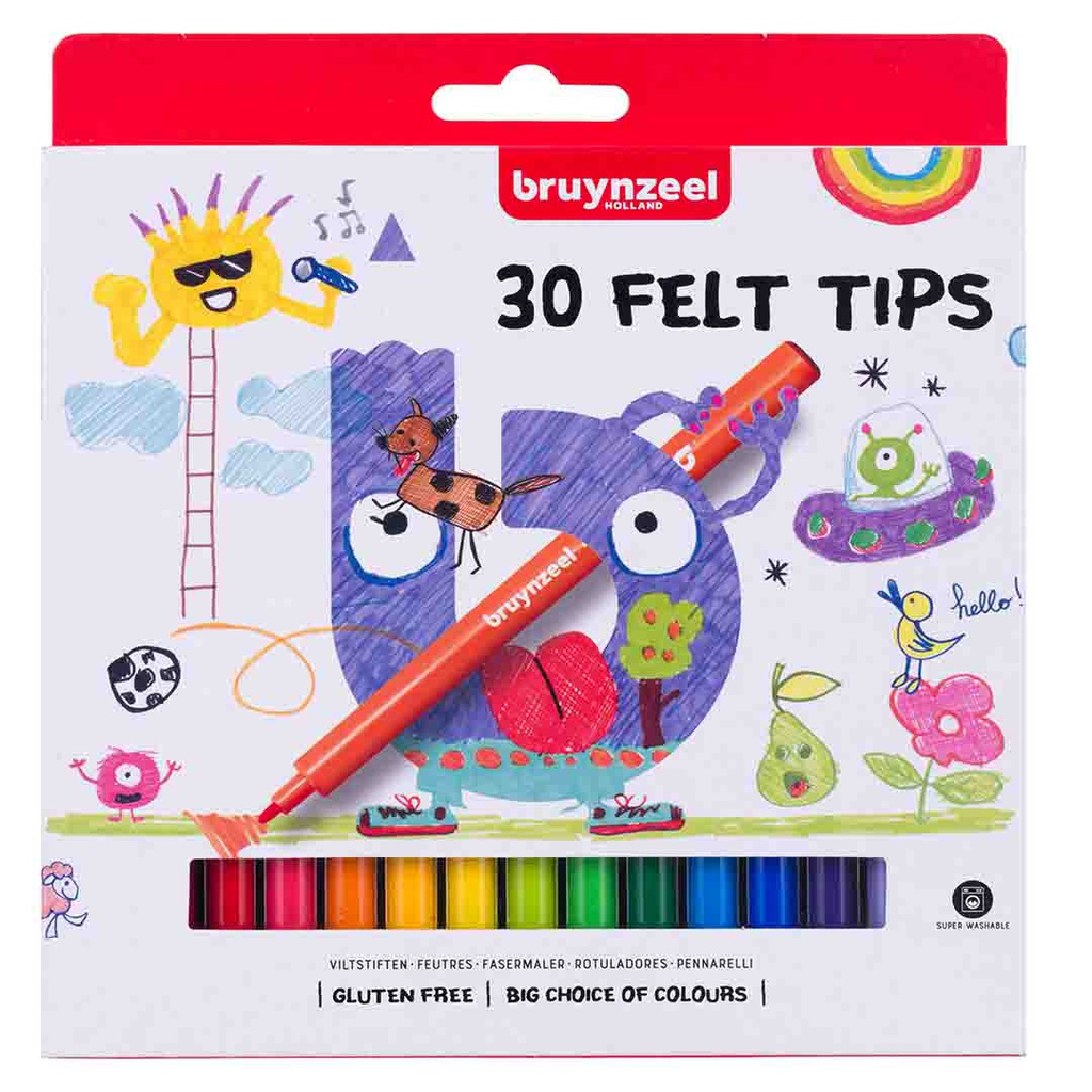 Bruynzeel KIDS FELT TIPS SET 30