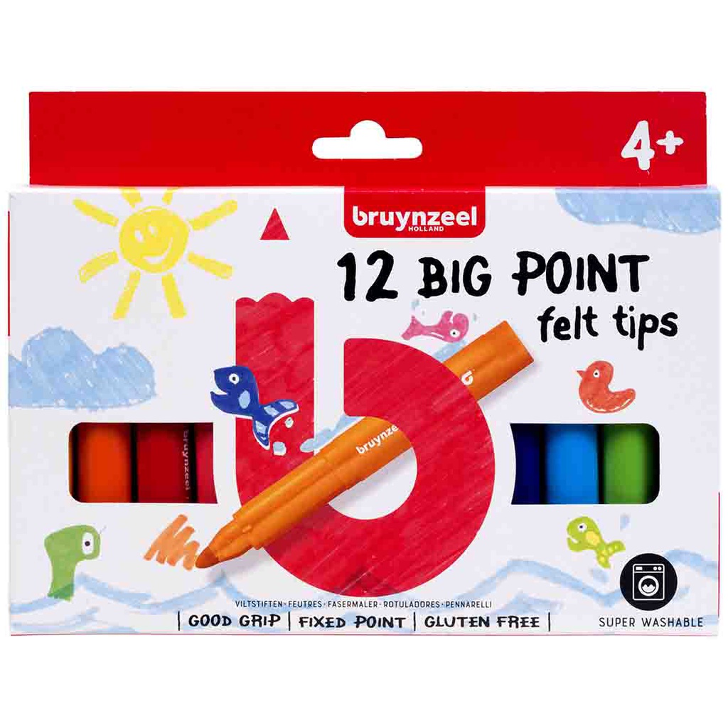 Bruynzeel FELT TIPS BIG POINT SET 12