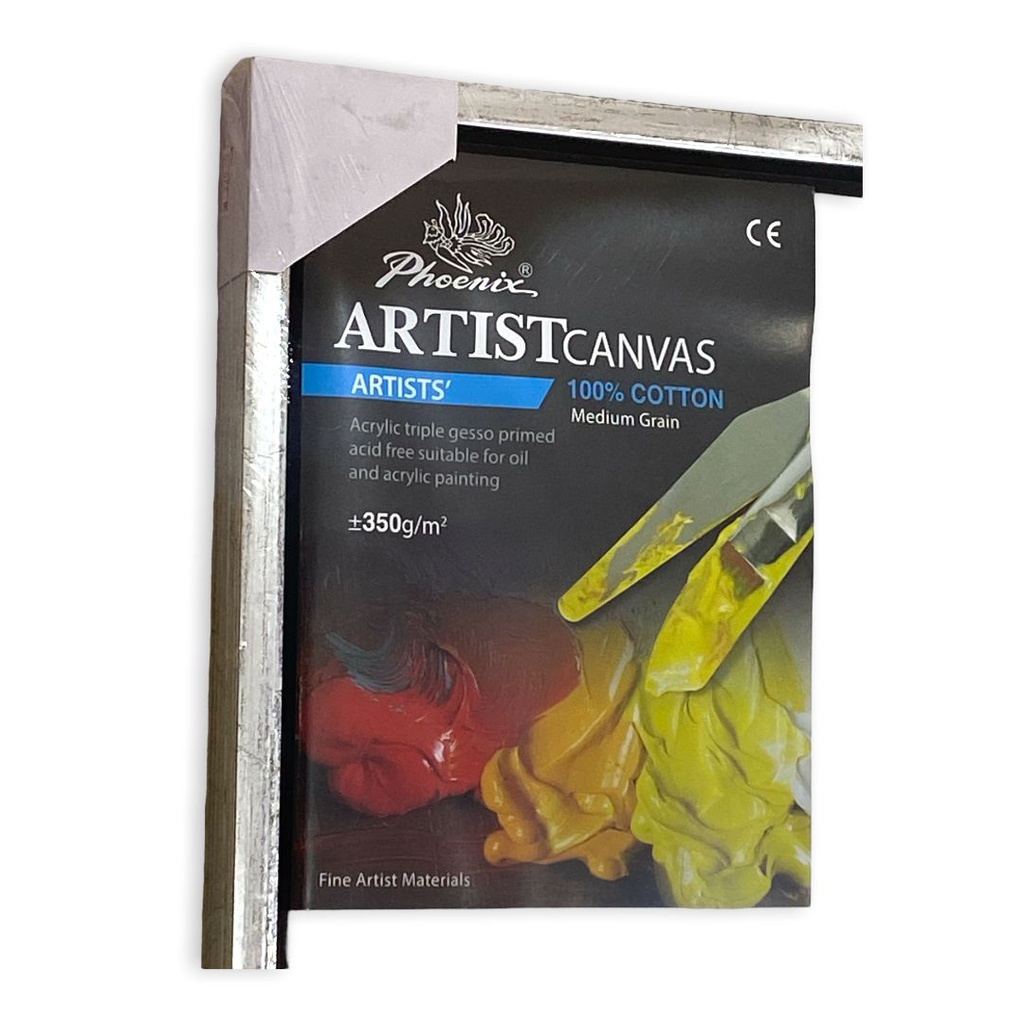 FLOATING CANVAS SILVER FRAME size 30X40