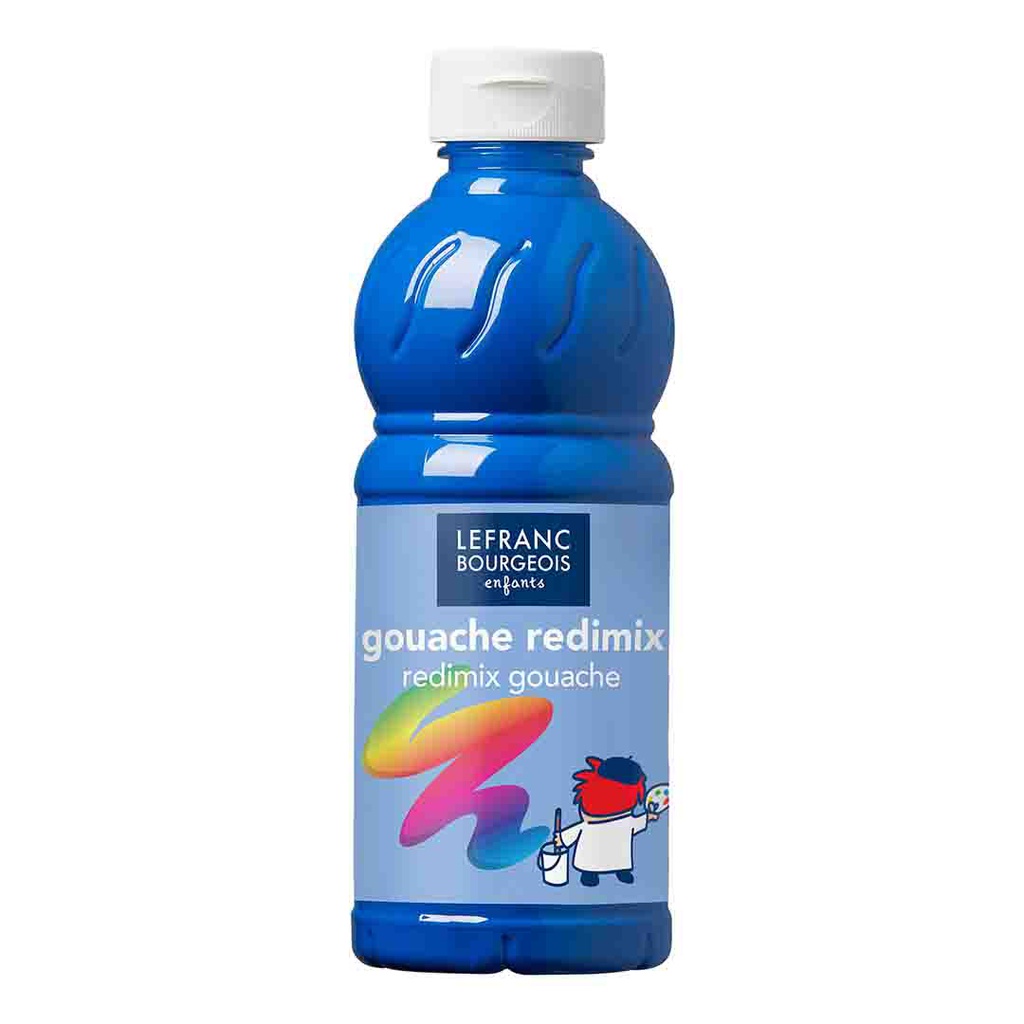 Lefranc &amp; Bourgeois education gouache redimix 500ML bottle CYAN