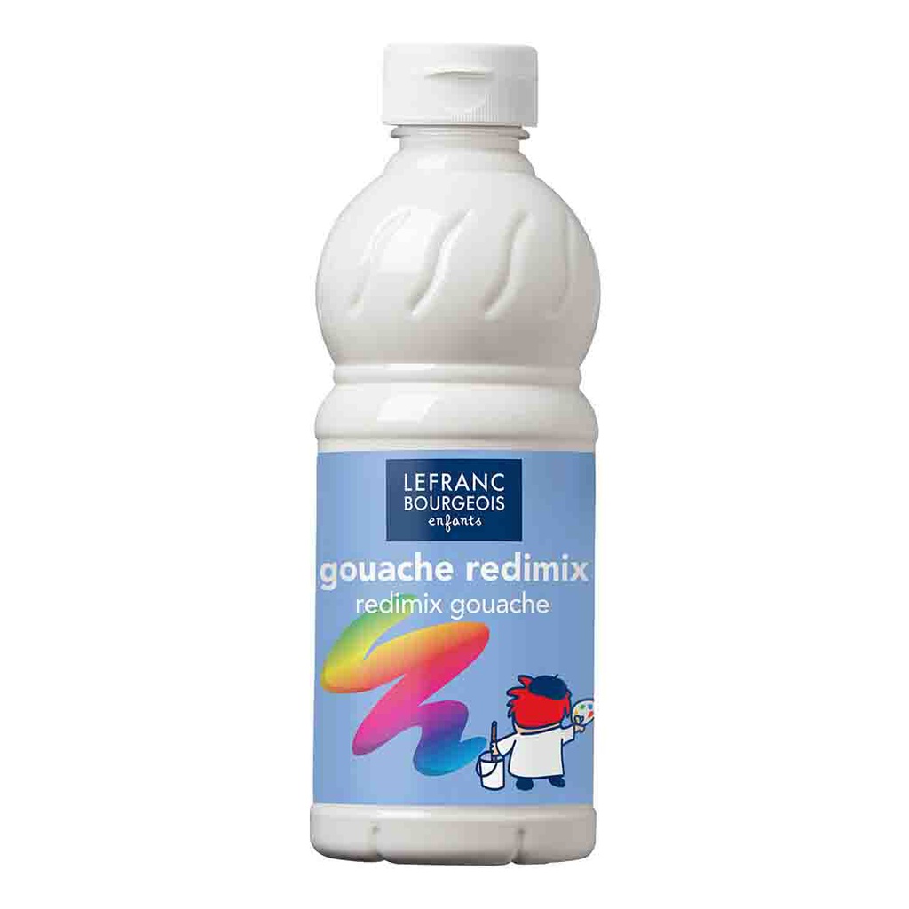 Lefranc &amp; Bourgeois education gouache redimix 500ML bottle WHITE