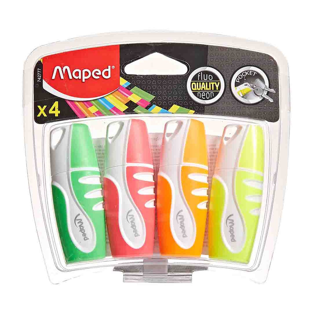 قلم تظهير كتابة توضيح 4 لون مابد ميني Maped