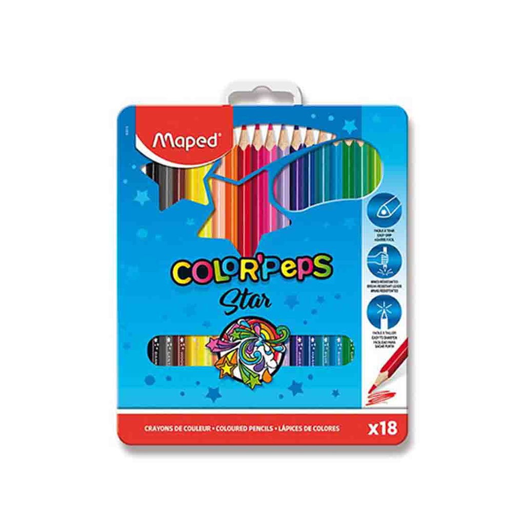 الوان خشبية مابد 18 لون  Maped