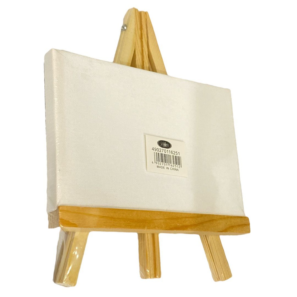 حامل رسم خشب مع كانفس عرضي 25*20 سم