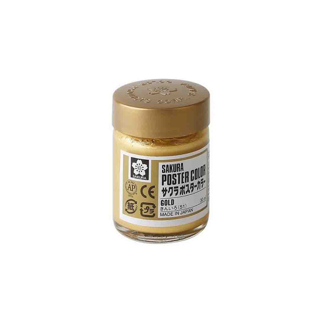 Sakura Gouache Poster Color 30ml Gold