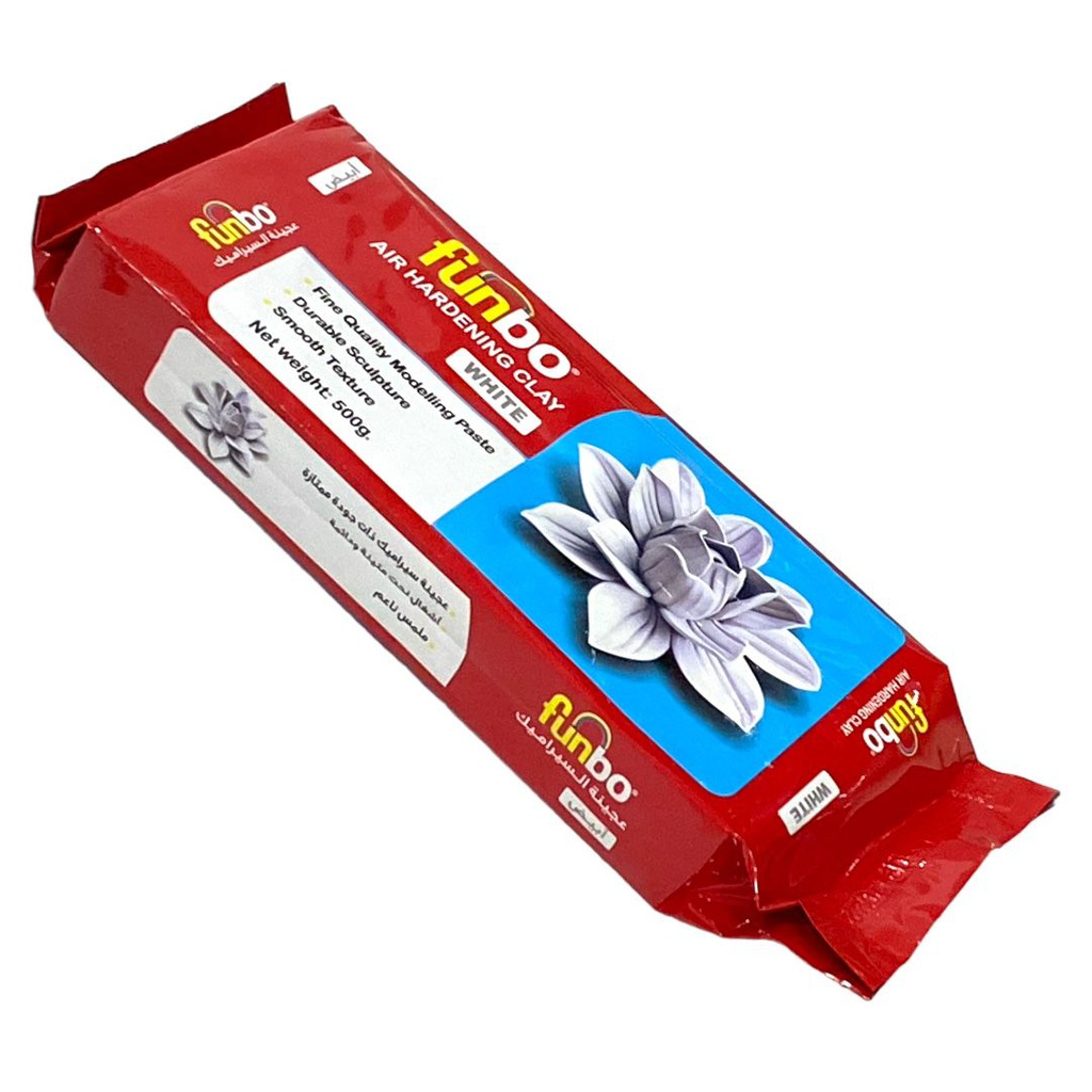 عجينة سرميك ابيض فينبو 500 جرام Funbo