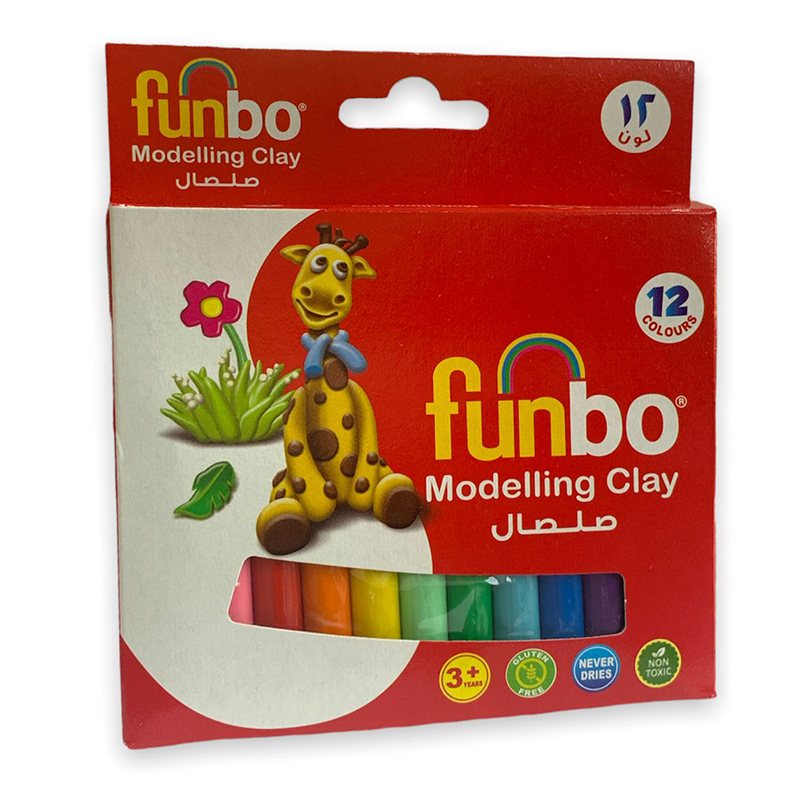 صلصال 12 لون funbo