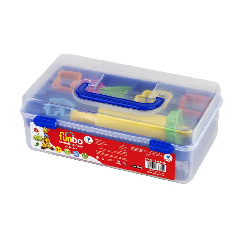 صلصال علبة بلاستيك 7 لون Funbo