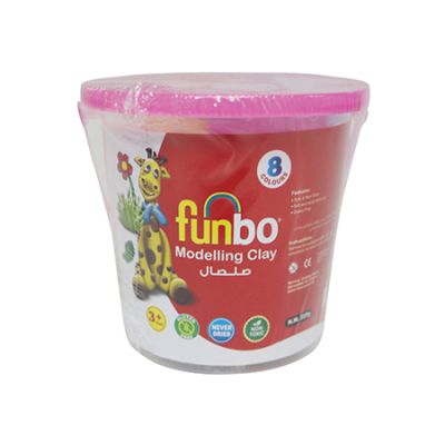 صلصال علبة بلاستيك 8 لون Funbo