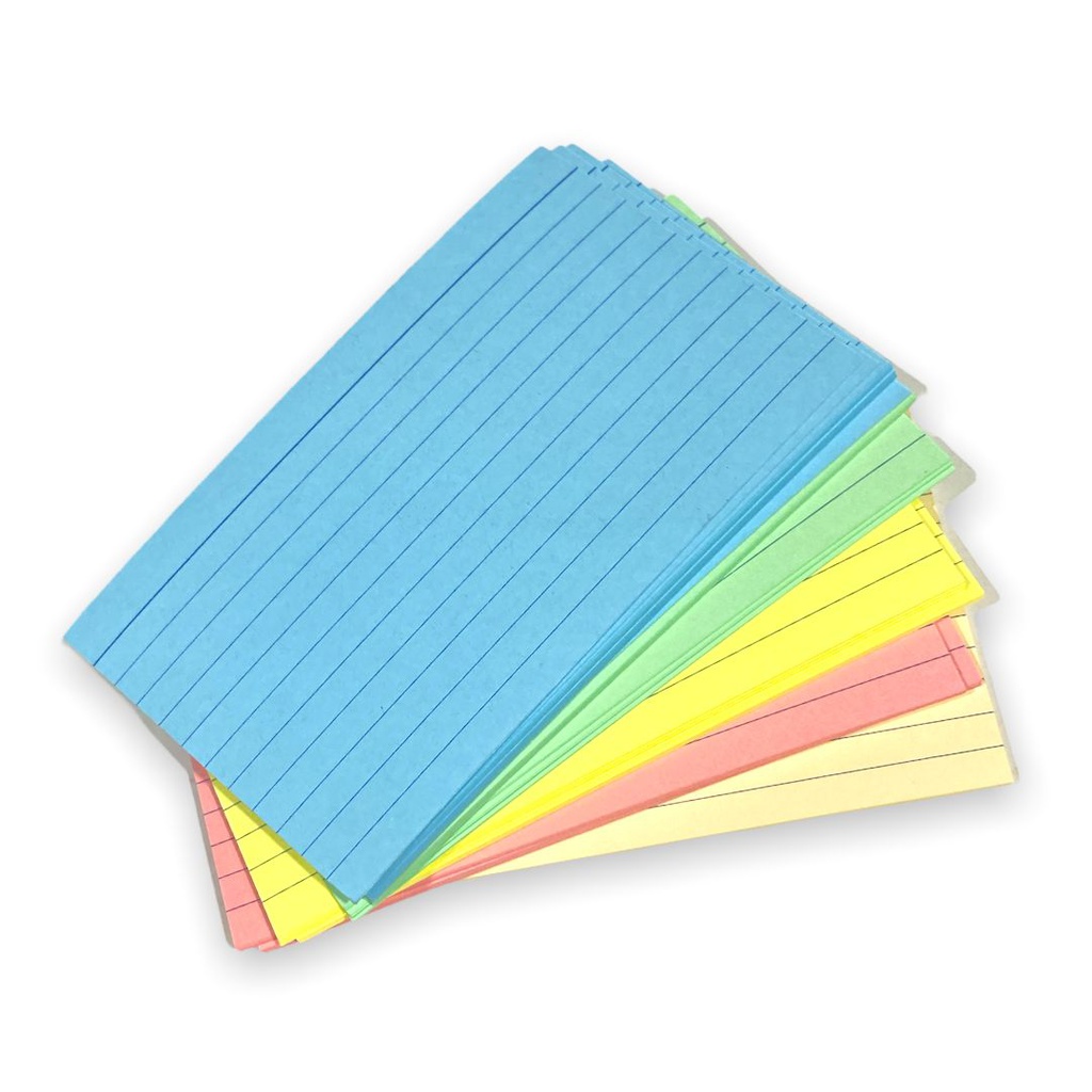 كرت بحث لينو 5لون 3*5 100ورقة