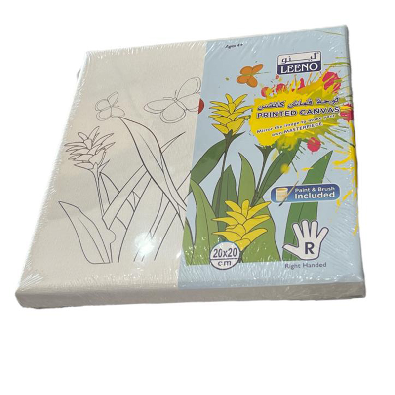 لوحة كانفس مرسومة مع الوان 20*20 لينو رسومات مختلفة