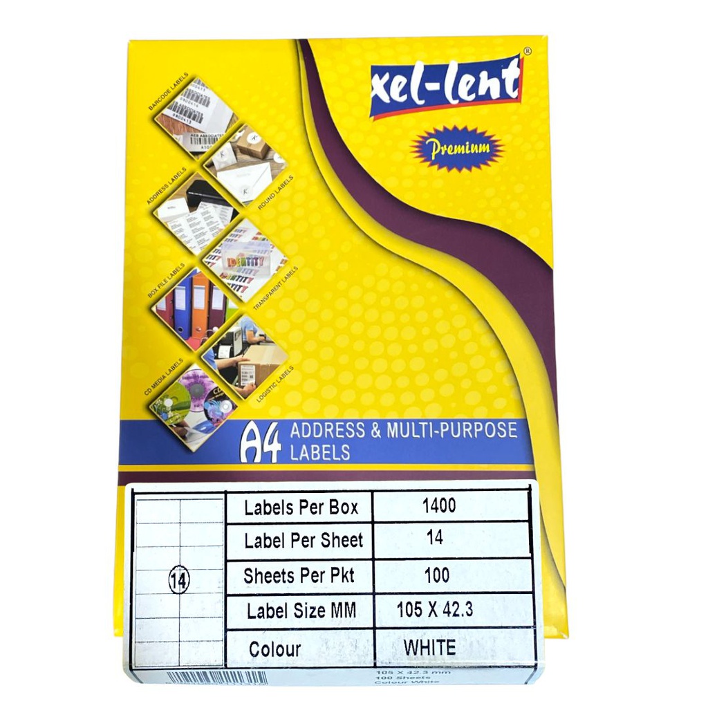 ليبل كمبيوتر 42.30*105 XEL-LENT A4
